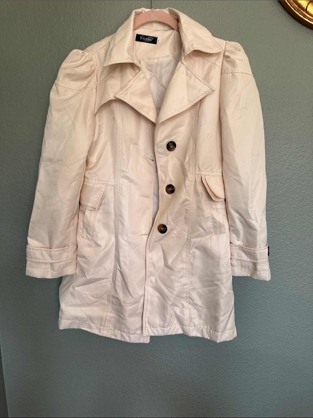 Light Cream Women's Trench Coat by